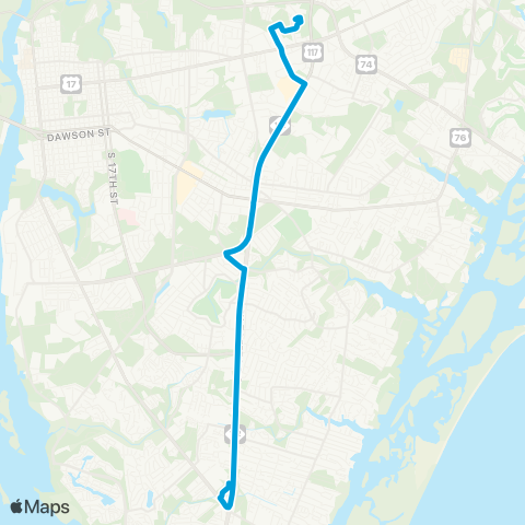 Wave Transit College Rd map