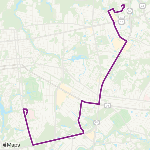 Wave Transit College Rd-Medical Ctr map