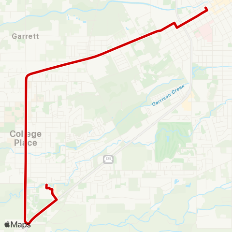 Valley Transit College Ave / Meadowbrook map