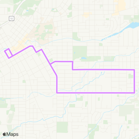 Valley Transit Pleasant Street Loop map
