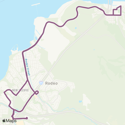 WestCAT Crockett - Rodeo - Hercules map