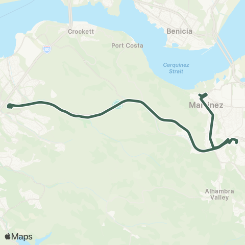 WestCAT Hercules Transit Center - Martinez map