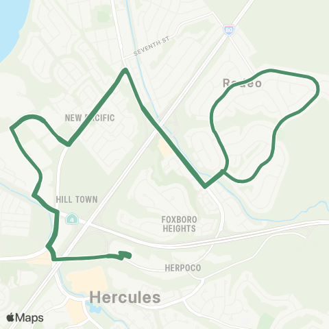 WestCAT Rodeo - Hercules (Viewpointe / N Shore Business Pk) map