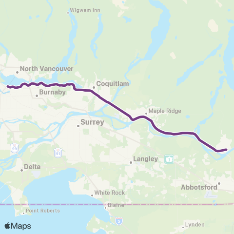 West Coast Express West Coast Express map