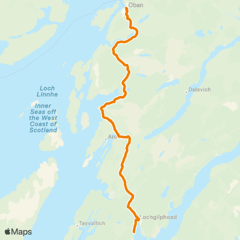 West Coast Motors Bus Station - Argyll Arms Hotel map