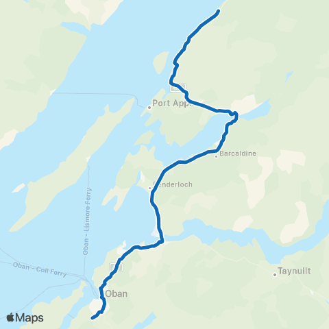 West Coast Motors Lochnell School - Bus Depot map