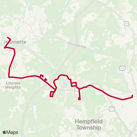 Westmoreland Transit Jeannette Shopper map