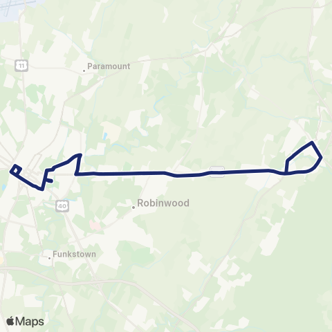 Washington County Transit Smithsburg map