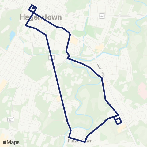 Washington County Transit Funkstown map