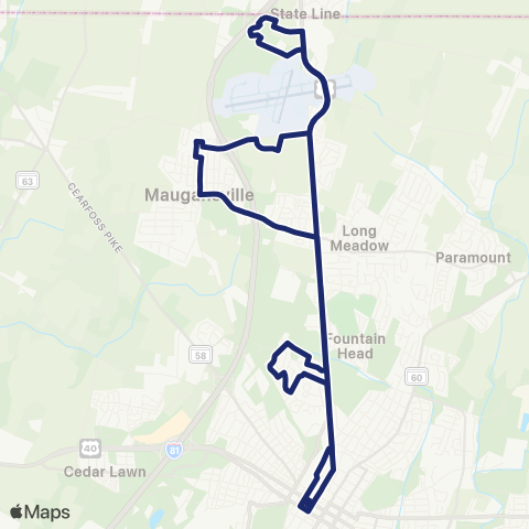 Washington County Transit Maugansville map