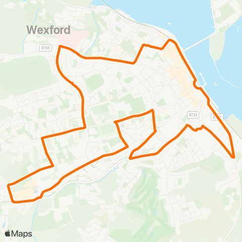 Wexford Bus Clonard Loop map