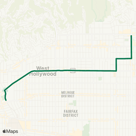 WeHo Cityline Cityline Commuter map
