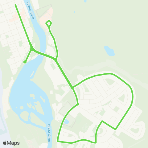 Whitehorse Transit Route 102 map