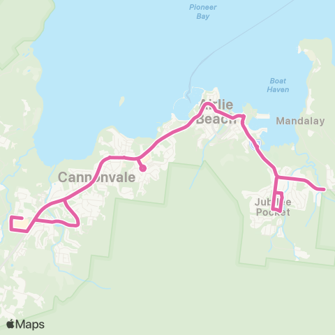 Translink Whitsundays Cannonvale - Jubilee Pocket map