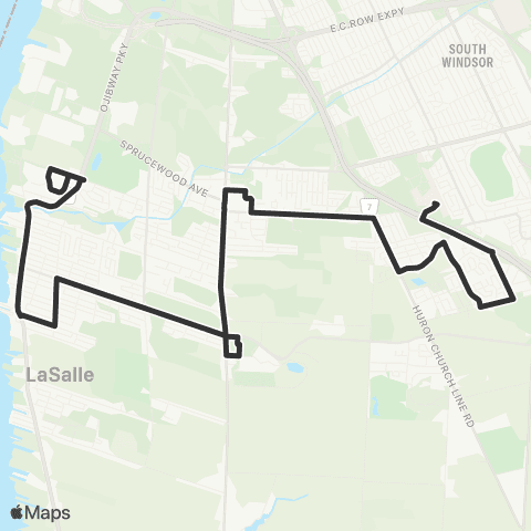 Transit Windsor Lasalle map