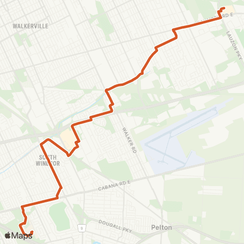 Transit Windsor 518 Express map