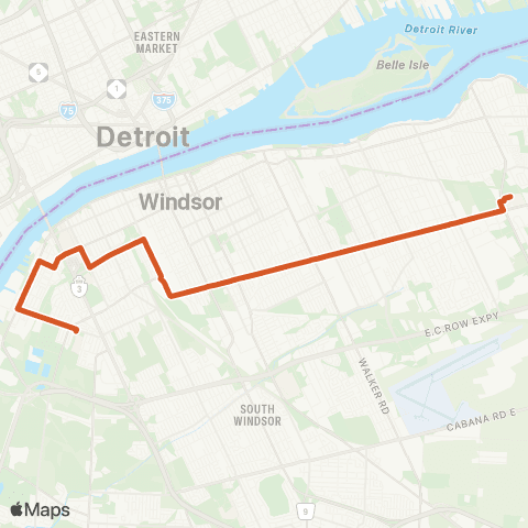Transit Windsor 418 Express map