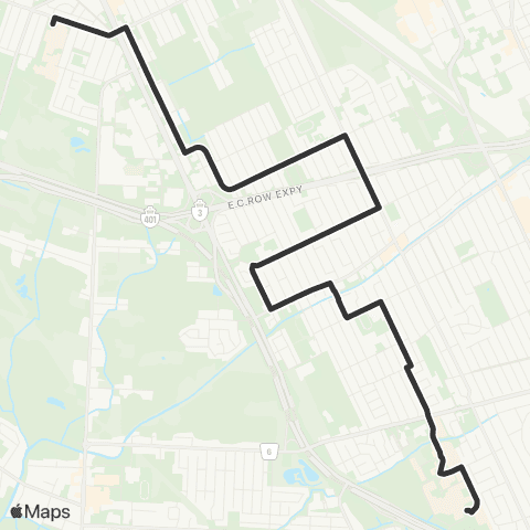 Transit Windsor Route map