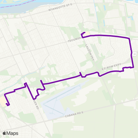 Transit Windsor Route map