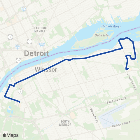 Transit Windsor Crosstown map