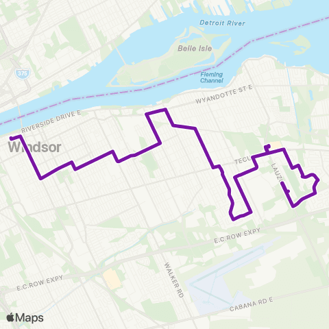 Transit Windsor Ottawa map