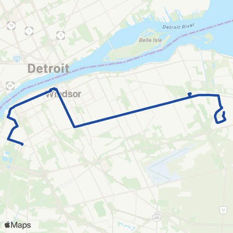 Transit Windsor Transway map