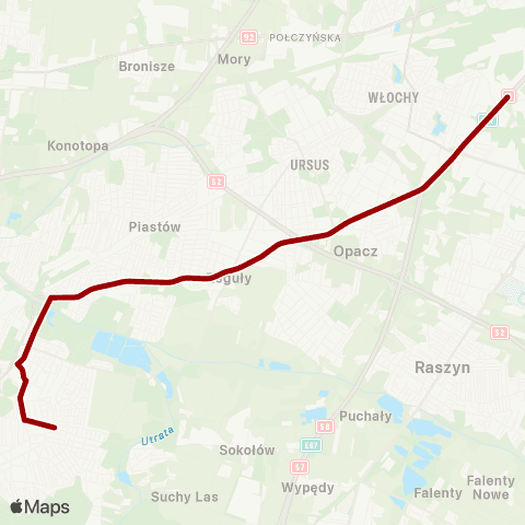 Warszawska Kolej Dojazdowa Warszawska Kolej Dojazdowa - Zastępcza Komunikacja Autobusowa map