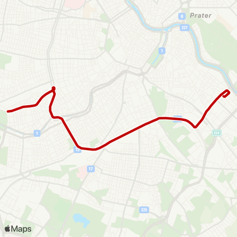 Wiener Linien Burggasse-Stadthalle - St. Marx map