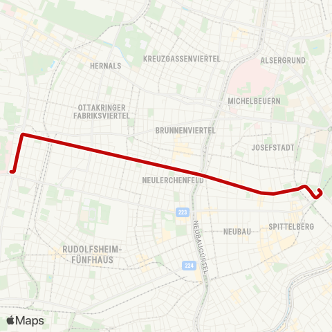Wiener Linien Ring / Volkstheater - Joachimsthalerplatz map