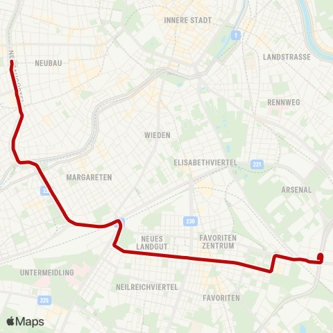 Wiener Linien Urban-Loritz-Platz - Geiereckstraße map