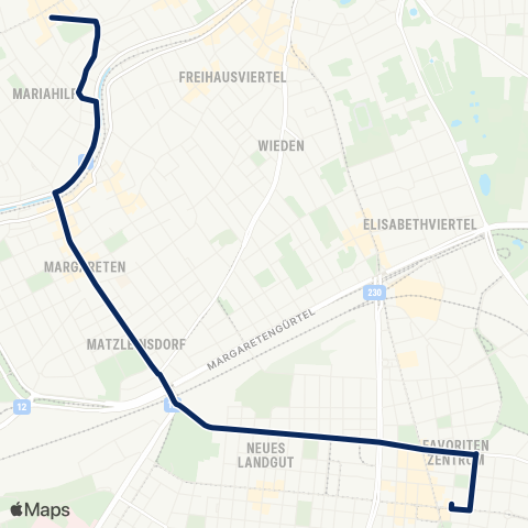 Wiener Linien Neubaugasse - Reumannplatz map