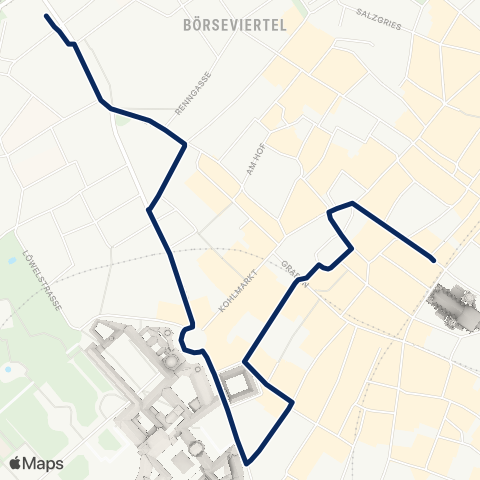 Wiener Linien Stephansplatz - Schottentor map