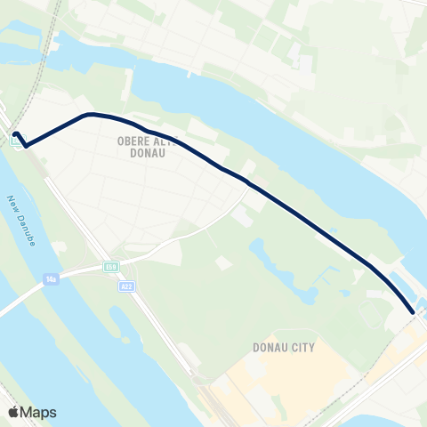 Wiener Linien Alte Donau - Neue Donau map