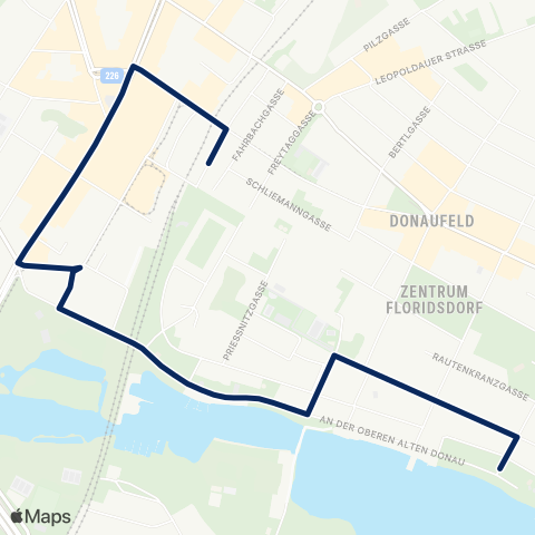 Wiener Linien Mühlschüttel - Floridsdorf map