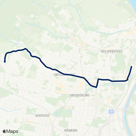 Wiener Linien Heiligenstadt - Sievering map