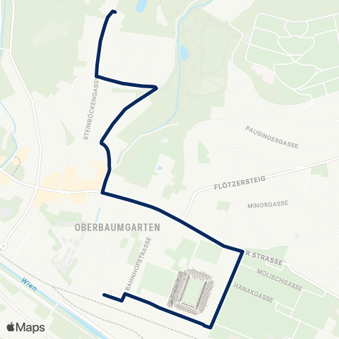 Wiener Linien Hütteldorf - Hüttelberg map