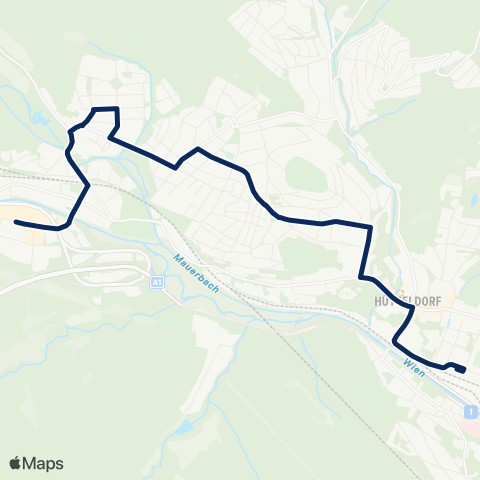Wiener Linien Hütteldorf - Auhof map