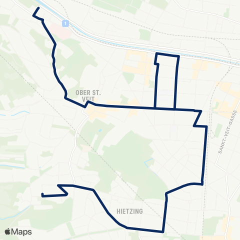 Wiener Linien Hütteldorf - Stock im Weg map