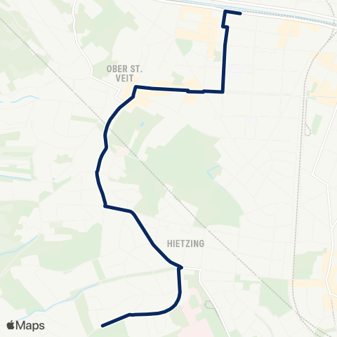 Wiener Linien Ober St. Veit - Hörndlwald map