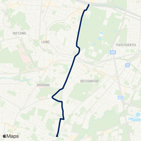 Wiener Linien Hietzing - Atzgersdorf map