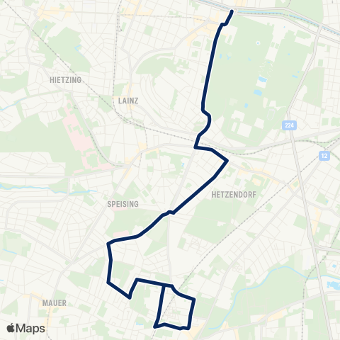 Wiener Linien Hietzing - Atzgersdorf map