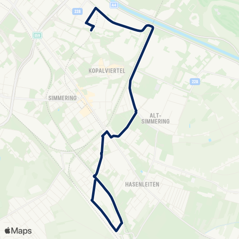 Wiener Linien Gasometer - Hasenleiten map