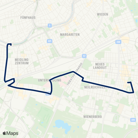Wiener Linien Meidling Hauptstraße - Reumannplatz map