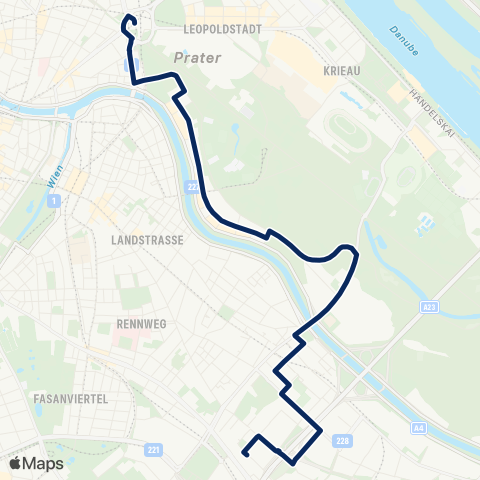 Wiener Linien Praterstern - Neu Marx map