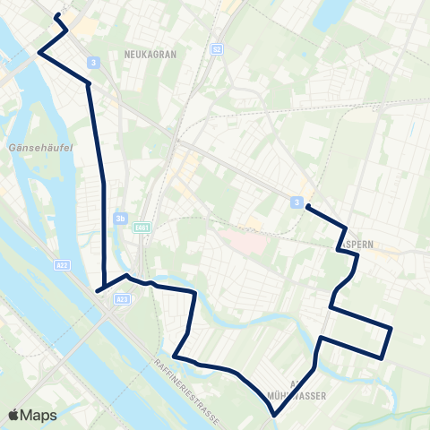 Wiener Linien Kagran - Aspernstraße map