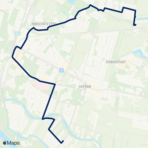 Wiener Linien Großer Biberhaufen - Aspern Nord map