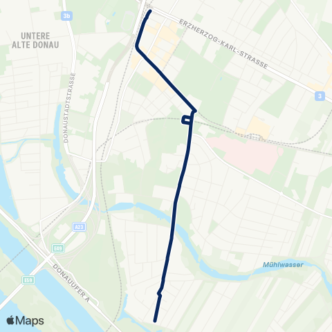 Wiener Linien Schillwasserweg - Erzherzog-Karl-Straße map