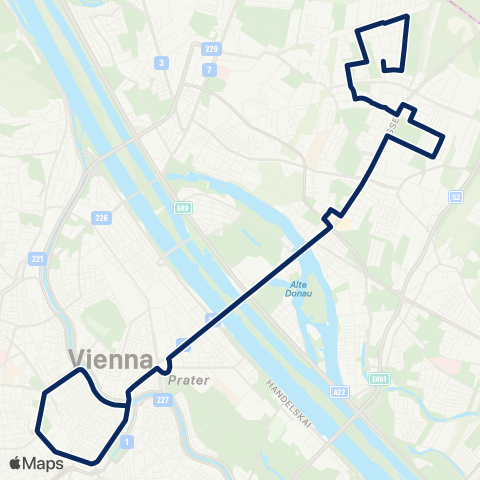 Wiener Linien Schwedenplatz - Großfeldsiedlung map