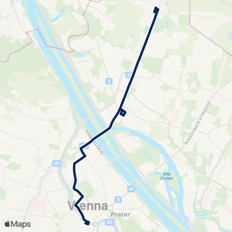Wiener Linien Schwedenplatz - Stammersdorf map