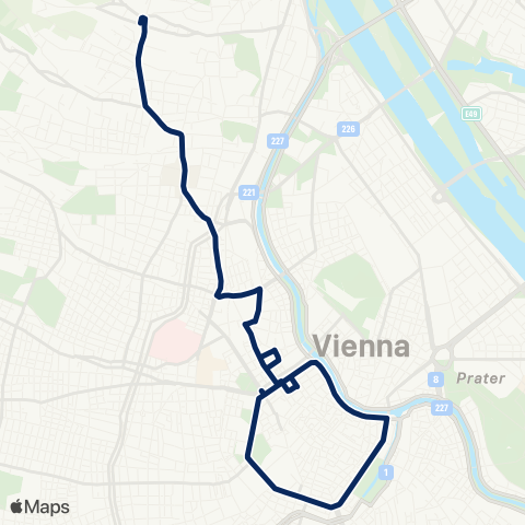 Wiener Linien Schottentor - Grinzing map